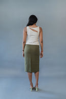 Evone Linen Midi Skirt